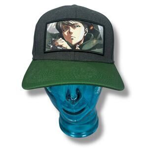 BioWorld Attack on Titans Season 2 Snapback Hat Cap Gray Green Adjustable New